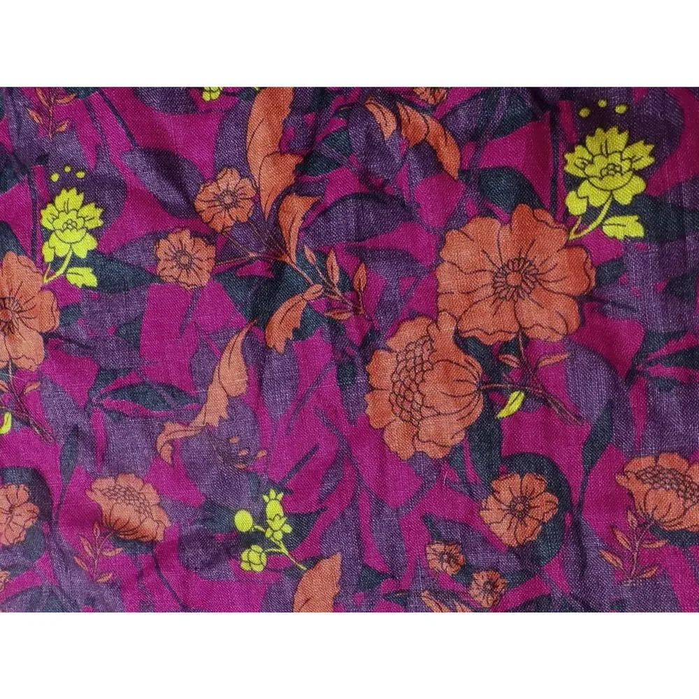Vtg‎ Spiegel 4U Nwt Floral Linen Skirt 12 x 22